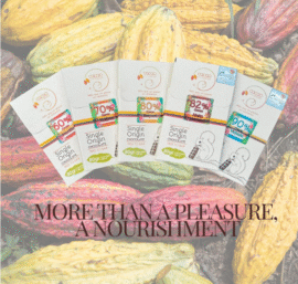 Barras de chocolate diferentes porcentajes